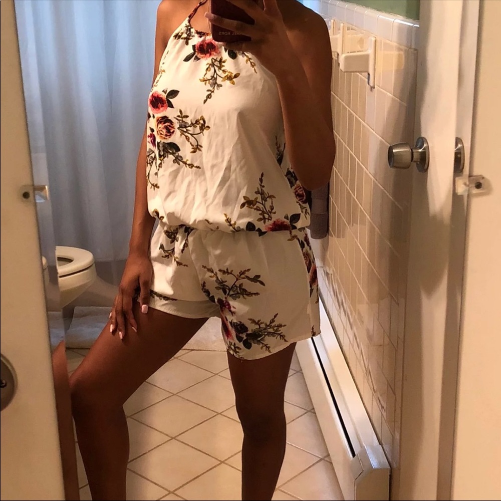 Flower Print Romper